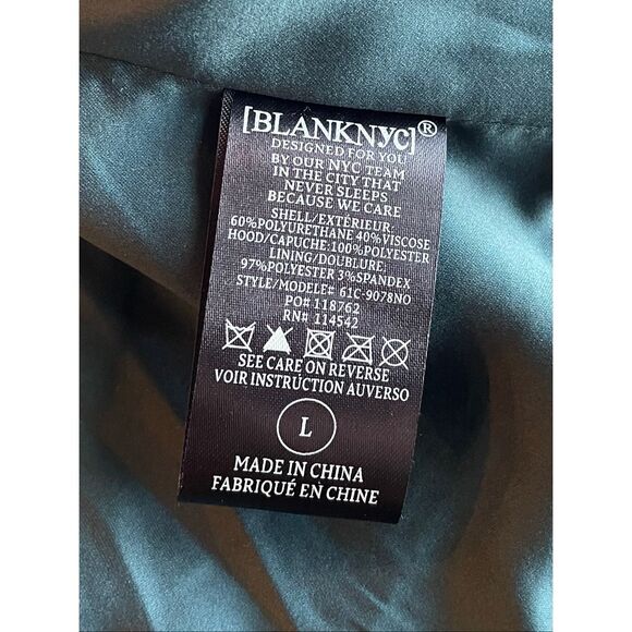 BLANKNYC Meant to Be Moto Jacket with Removable Hood in Forest Green - Picture 5 of 5